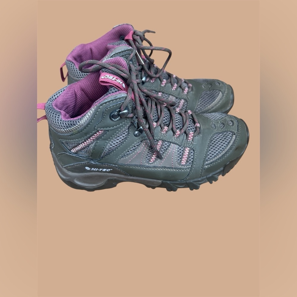 Hi-Tec Gray and Pink Athletic Shoes for Outdoor Adventures Hiking boots, trekk